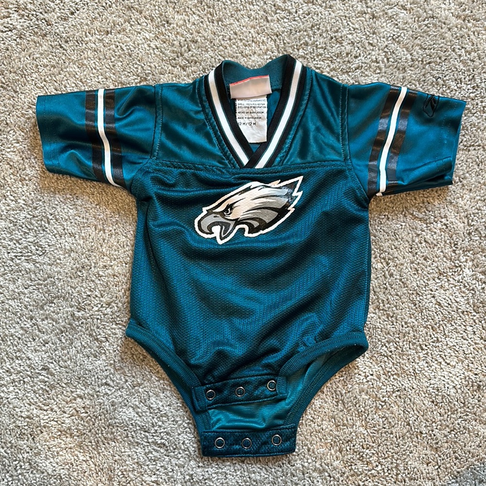 12 month Eagles bodysuit